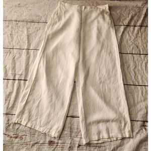 Flax Wide Leg Linen Pants Size Large